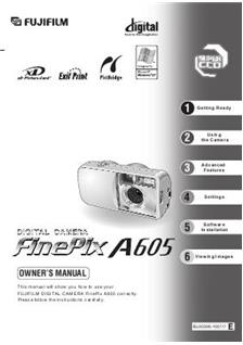 Fujifilm FinePix A605 manual. Camera Instructions.